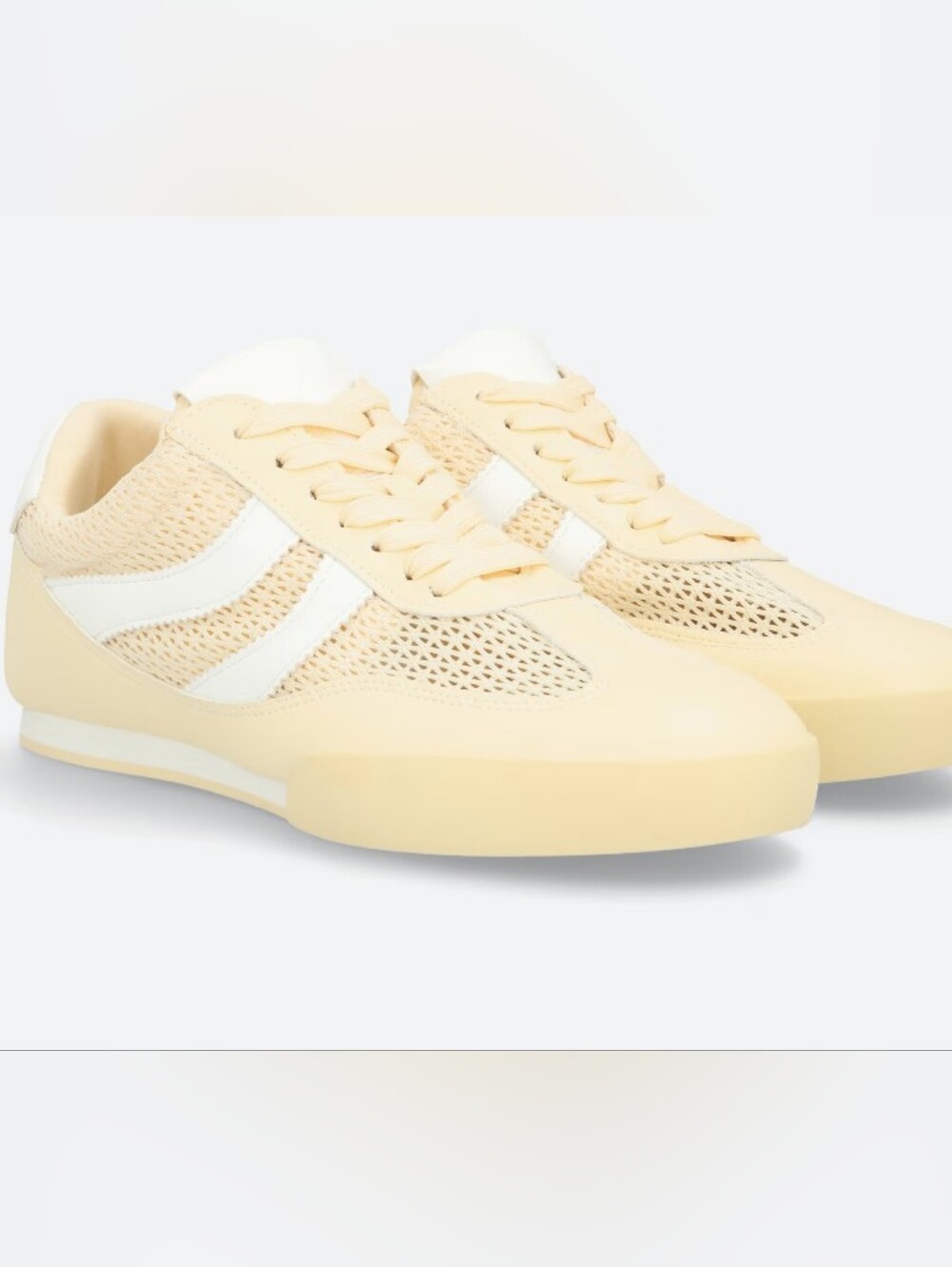 DV by Dolce Vita Women's Cream and White Mesh Sneakers